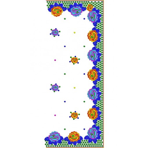 9305 Saree Embroidery Design