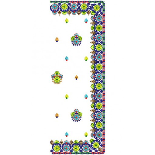 9306 Saree Embroidery Design