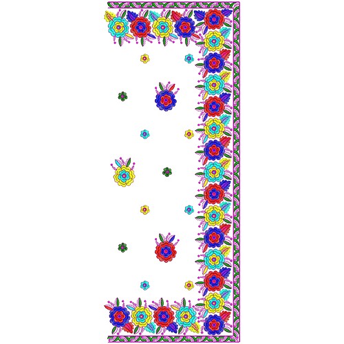 9554 Saree Embroidery Design