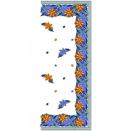 9555 Saree Embroidery Design