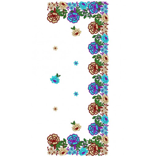 9557 Saree Embroidery Design
