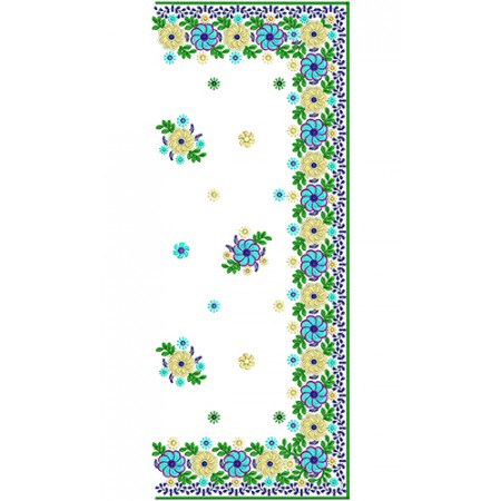 9558 Saree Embroidery Design