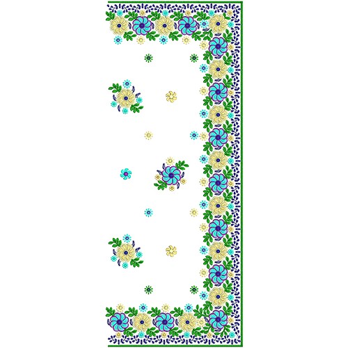 9558 Saree Embroidery Design