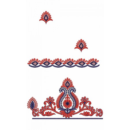 9742 Saree Embroidery Design