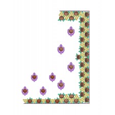 Fabric Mirror Work 250 Area C Pallu Design Fabric Mirror Work 250 Area C Pallu Design