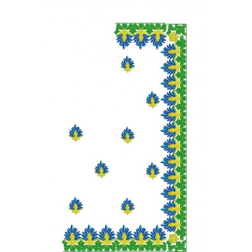 11206 C Pallu Saree Embroidery Design