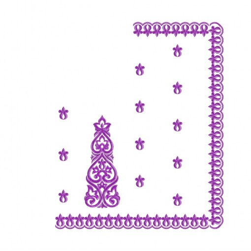 11209 C Pallu Saree Embroidery Design