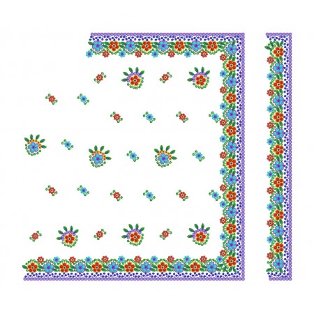 C Pallu Embroidery Sarees Design 12612