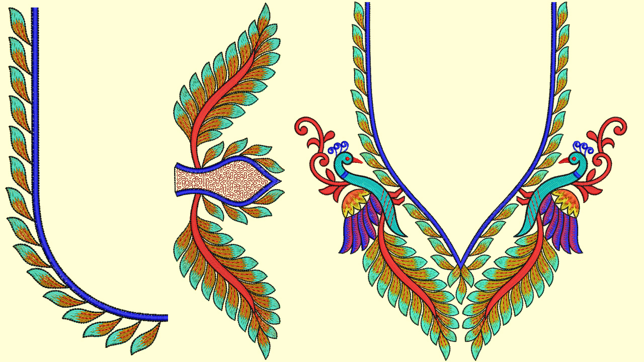 peacock designs for embroidery